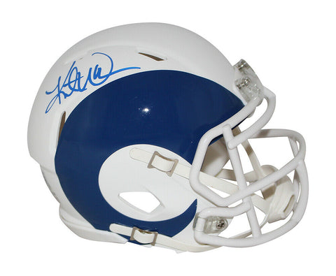 Kurt Warner Autographed/Signed Los Angeles Rams AMP Mini Helmet BAS 34241
