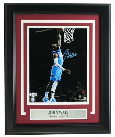 John Wall Signed Framed 8x10 Houston Rockets Basketball Photo BAS ITP