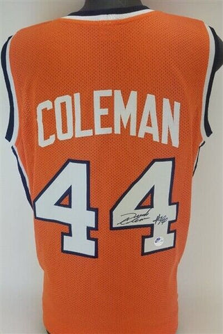 Derrick Coleman Signed Syracuse Orange Jersey (Pro Player COA) #1 Pick 1990