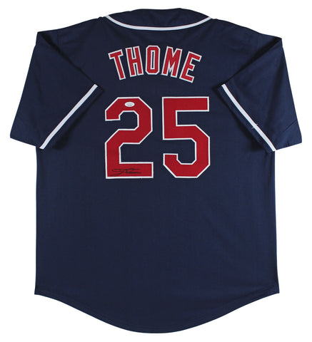 Jim Thome Authentic Signed Navy Blue Pro Style Jersey Autographed JSA