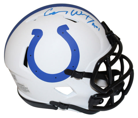 Carson Wentz Autographed Indianapolis Colts Lunar Mini Helmet Fanatics 36028