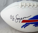 O. J. Simpson Autographed Buffalo Bills Logo Football W/ HOF- JSA Witnessed Auth