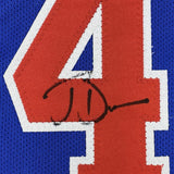 Autographed/Signed JOE DUMARS Detroit Blue Basketball Jersey JSA COA Auto