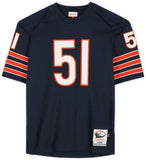 Dick Butkus Chicago Bears Autographed Navy Mitchell & Ness Replica Jersey