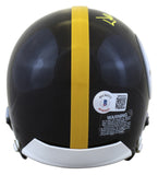 Steelers Donnie Shell Authentic Signed Black Rep Mini Helmet BAS Witnessed