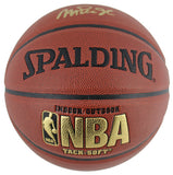 Lakers Magic Johnson Authentic Signed in Gold Spalding Brown Basketball BAS