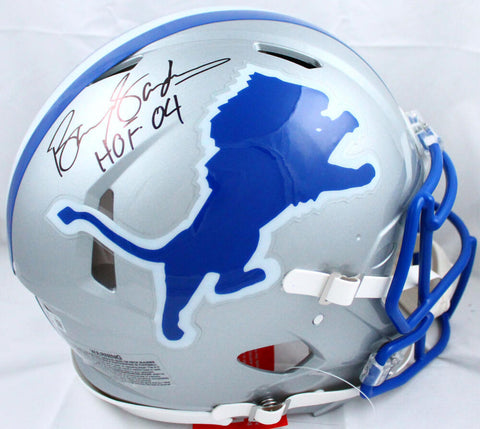 Barry Sanders Signed Lions 83-02 TB F/S Speed Authentic Helmet w/HOF-BAWHologram