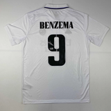 Autographed/Signed Karim Benzema Real Madrid 2022 White Jersey Beckett BAS COA