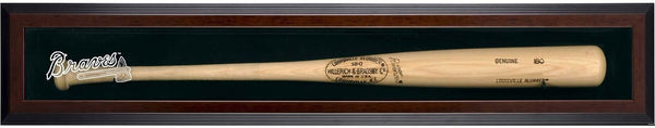 Atlanta Braves Logo Brown Framed Single Bat Display Case-Fanatics