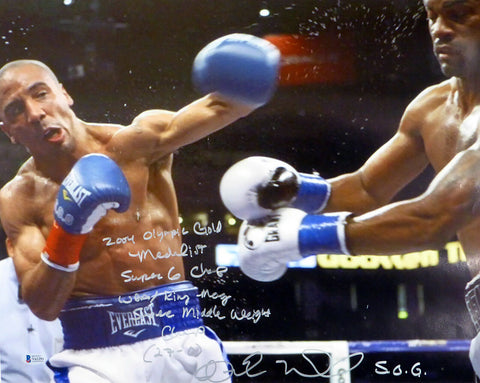 Andre Ward Authentic Autographed Signed 16x20 Photo With Stats Beckett V61291
