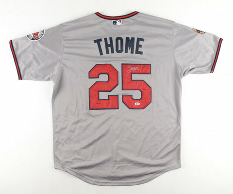 Jim Thome Signed Minnesota Twins Custom Style Jersey (Beckett) 612 HRs