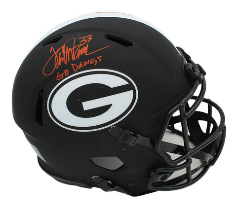 Terrell Davis Signed Georgia Bulldogs Speed Authentic Eclipse Helmet Inscription