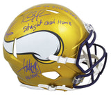 Vikings (3) Moss, Carter & Peterson Signed Flash F/S Speed Proline Helmet BAS W