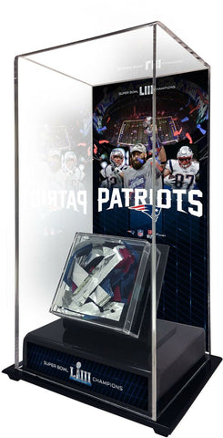 New England Patriots Super Bowl LIII Champions Tall Case with Game-Used Confetti