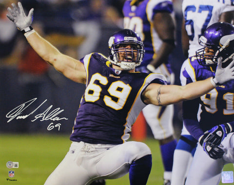 Jared Allen Autographed/Signed Minnesota Vikings 16x20 Photo Beckett 37672