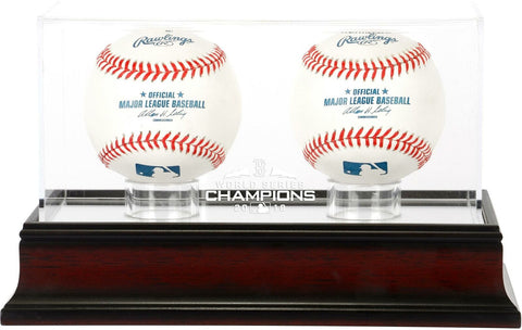 Boston Red Sox 2018 MLB World Series Champions Mahogany Logo 2-Baseball Case