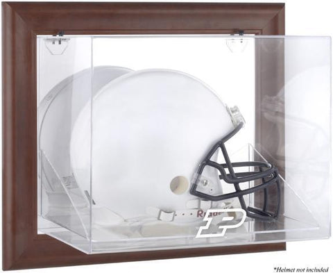 Purdue Boilermakers Brown Framed Wall-Mountable Helmet Display Case