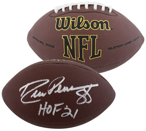 Cowboys Drew Pearson "HOF 21" Signed Wilson Super Grip Nfl Football BAS Witness