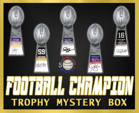 Schwartz Sports -World Champions Signed Mystery Football Trophy -Series 6 -LE/25