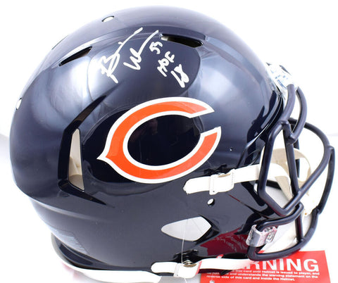 Brian Urlacher Signed Bears F/S Speed Authentic Helmet w/ HOF -Beckett W Holo