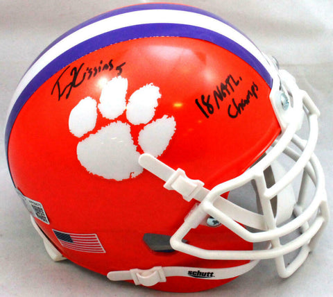 Tee Higgins Autographed Clemson Tigers Schutt Mini Helmet w/Insc- Beckett W Holo