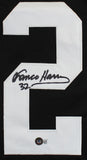 Franco Harris Authentic Signed Black Pro Style Jersey Autographed BAS Witnessed