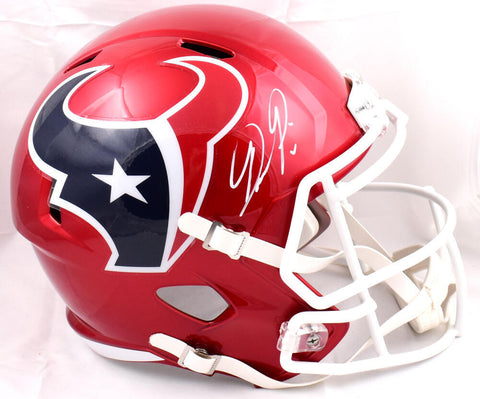 Dameon Pierce Autographed Houston Texans F/S Flash Speed Helmet *Front- Tristar