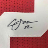 FRAMED Autographed/Signed CARDALE JONES 33x42 Ohio State Red Jersey JSA COA