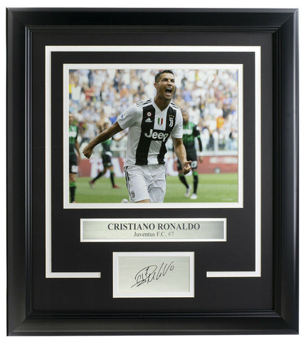 Cristiano Ronaldo Framed 8x10 Juventus Photo Laser Engraved Signature