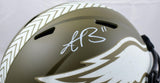 AJ Brown Signed Eagles F/S Salute to Service Speed Helmet-Beckett W Hologram