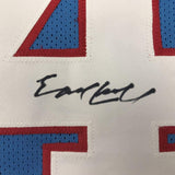 Autographed/Signed EARL CAMPBELL Houston Blue Football Jersey JSA COA Auto