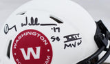 Doug Williams Signed Washington Lunar Speed Mini Helmet w/SB MVP- Beckett W Holo
