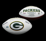Boyd Dowler Signed Green Bay Packers Embroidered White Football w- "1959 ROY & 5