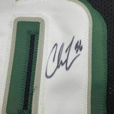 FRAMED Autographed/Signed CHRIS LONG 33x42 Philadelphia Black Jersey JSA COA
