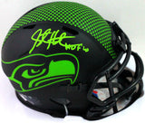 Steve Hutchinson Signed Seahawks Eclipse Mini Helmet W/ HOF- Beckett W *Green