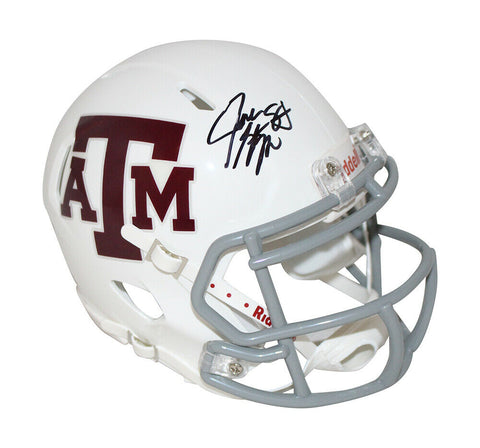 Jace Sternberger Autographed Texas A&M Aggies White Mini Helmet JSA 30880