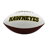 Tyler Goodson Signed Iowa Hawkeyes Embroidered NCAA White Football-Go Hawks