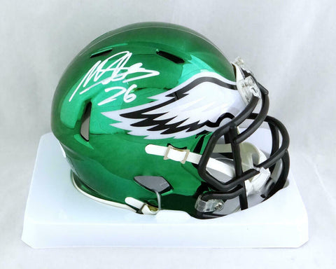 Miles Sanders Signed Philadelphia Eagles Chrome Mini Helmet- JSA W Auth *White