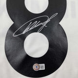 Framed Autographed/Signed Ricardo Kaka 33x42 Madrid White Futbol Jersey BAS COA
