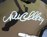 Nick Chubb Autographed Cleveland Browns Camo Speed Mini Helmet- Beckett *White
