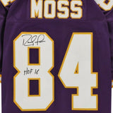 FRMD Randy Moss Minn Vikings Signed Mitchell & Ness PurpLE Jersey w/"H of 18"