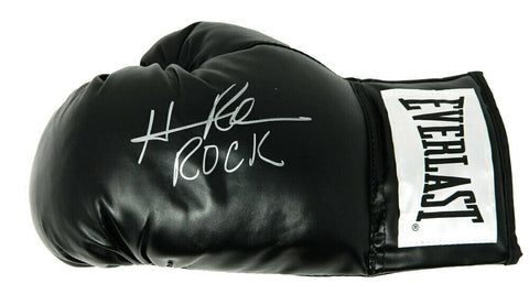 HASIM RAHMAN Signed Everlast Black Boxing Glove w/Rock - SCHWARTZ