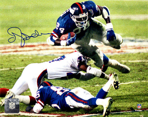 Ottis Anderson Signed Giants Super Bowl XXV Action vs Bills 8x10 Photo - SS