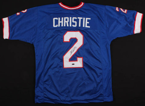 Steve Christie Signed Buffalo Bills Jersey (Playball Ink Holo) Pro Bowl Kicker