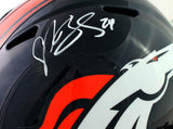 Champ Bailey Autographed Denver Broncos F/S Speed Helmet - Beckett W Auth *White
