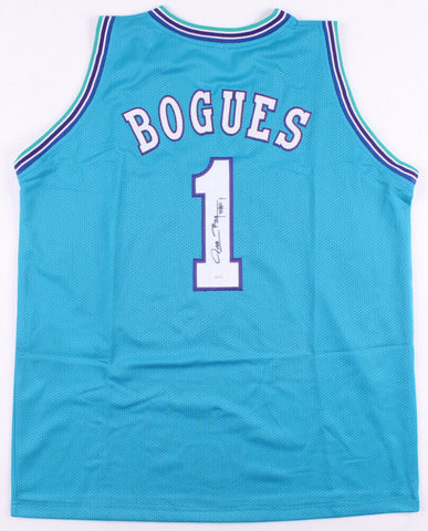 Tyrone Muggsy Bogues Signed Charlotte Hornets Jersey (JSA COA) 1st Rd Pick 1987