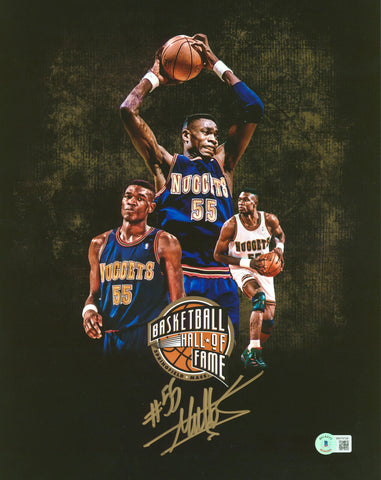 Nuggets Dikembe Mutombo Authentic Signed 11x14 Photo Autographed BAS Witnessed