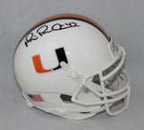 Michael Irvin Autographed Miami Hurricanes Schutt Mini Helmet- JSA W Auth
