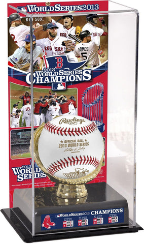 Boston Red Sox 2013 WS Champs Gold Glove w/Image Display Case