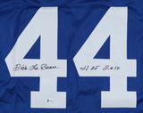 Dick LeBeau Signed Detroit Lions Stat Jersey Inscribed HOF 2010 Beckett COA